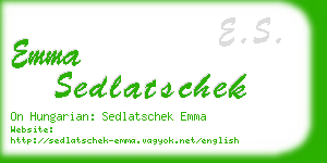 emma sedlatschek business card